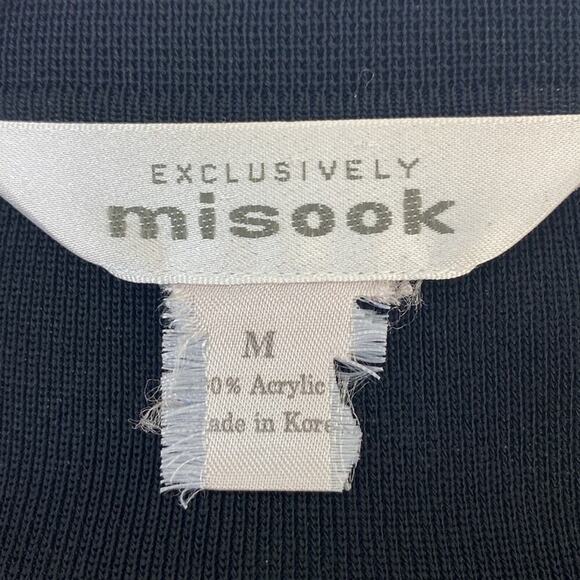 Misook Open Front Cardigan Blazer Women's Medium Black - Picture 6 of 9